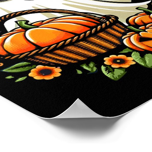 Big Ween Energy Funny Ghost Drink Pumpkin Spice La Poster (Hoek)