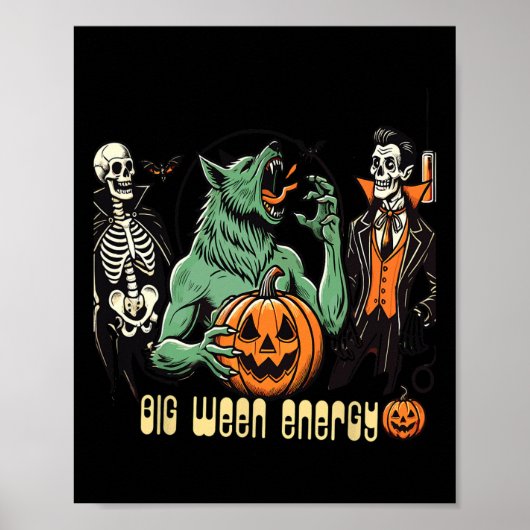 Big Ween Energy Halloween-feest voor horrorfans Poster (Voorkant)