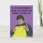 Big Weirdo Funny Birthday Kaart (Voorkant)