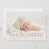 Big Welkom | Aankondiging van de foto ter geboorte (Voorkant)