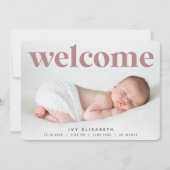 Big Welkom | Aankondiging van de foto ter geboorte (Voorkant)