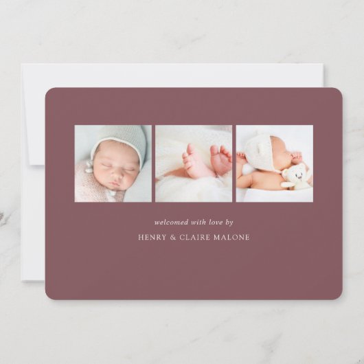 Big Welkom | Aankondiging van de foto ter geboorte (Achterkant)