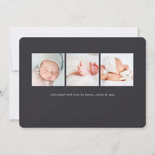 Big Welkom | Aankondiging van de foto ter geboorte (Achterkant)