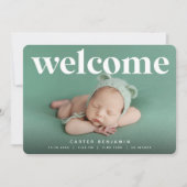 Big Welkom | Aankondiging van de foto ter geboorte (Voorkant)