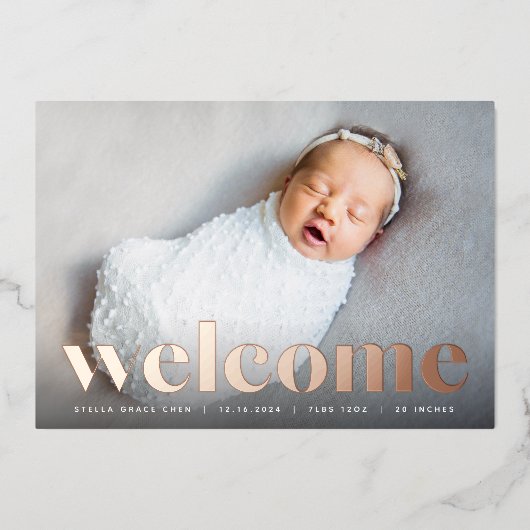 Big Welkom | Aankondiging van de geboorte van Roos (Voorkant)