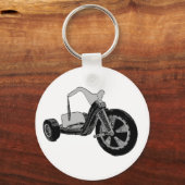 Big Wheel Black en White Sleutelhanger (Voorkant)