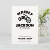 Big Wheel Boy Birthday Invitation-Wheely Big Deal Kaart (Staand voorkant)