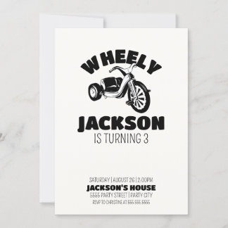Big Wheel Boy Birthday Invitation-Wheely Big Deal Kaart