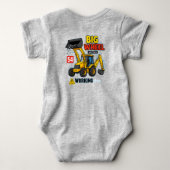 Big Wheel Construction Truck Design Romper (Achterkant)