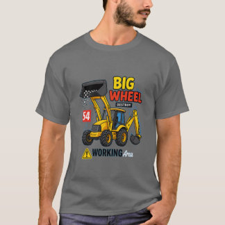 Big Wheel Construction Truck Graphic. T-shirt