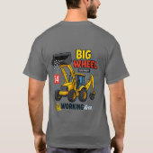 Big Wheel Construction Truck Graphic. T-shirt (Achterkant)