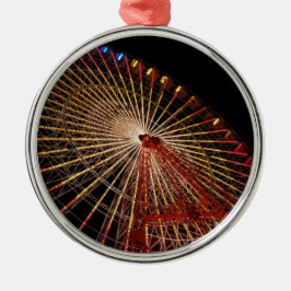 Big Wheel Funfair Night.jpg Metalen Ornament