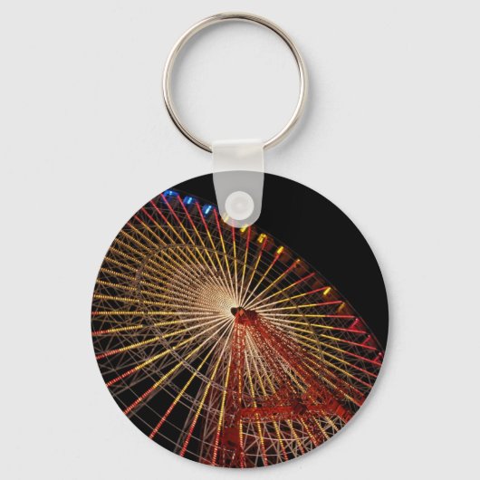 Big Wheel Funfair Night.jpg Sleutelhanger (Voorkant)