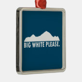 Big White, alsjeblieft Metalen Ornament (Rechts)