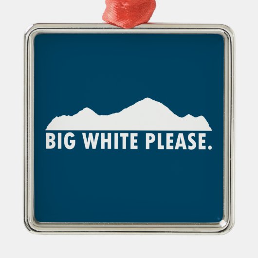 Big White, alsjeblieft Metalen Ornament (Voorkant)