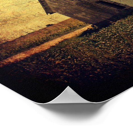 Big White Barn Digital Art Poster (Hoek)