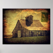 Big White Barn Digital Art Poster (Voorkant)