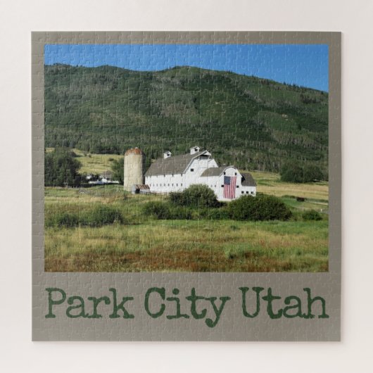 Big White Barn Park City Utah Schilderachtig Puzzl Legpuzzel (Verticaal)