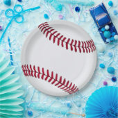Big White Baseball Papieren Bordje (Feest)