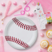 Big White Baseball Papieren Bordje (Feest)
