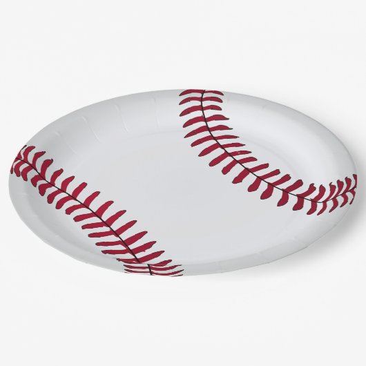 Big White Baseball Papieren Bordje (Gekanteld)