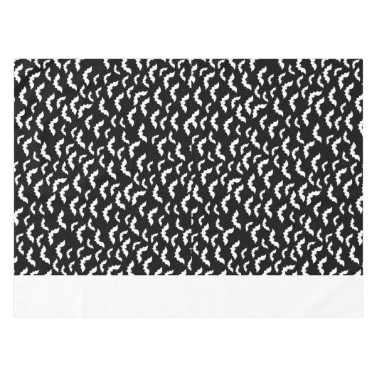 Big White Bats Halloween Tablecloth Tafelkleed (Voorkant (Horizontaal))