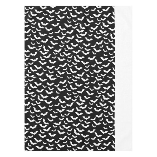 Big White Bats Halloween Tablecloth Tafelkleed (Voorkant)