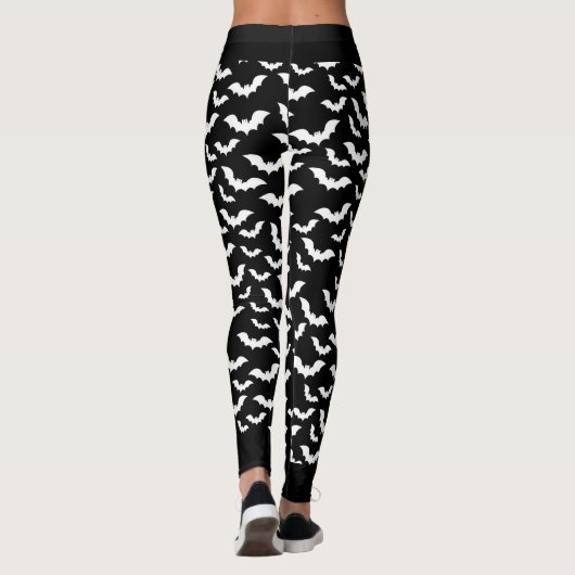 Big White Bats Pants Leggings (Achterkant)