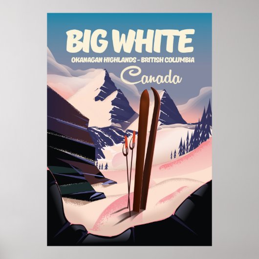 Big White British Columbia Canada ski. Poster (Voorkant)