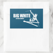 Big White British Columbia Skier Rechthoekige Sticker (Tas)