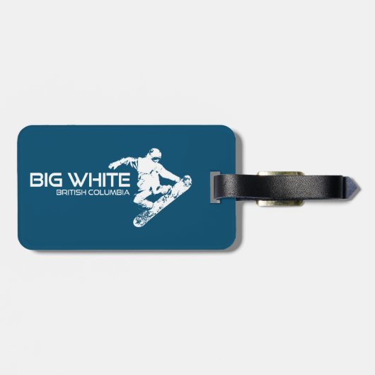 Big White British Columbia Snowboarder Bagagelabel (Achterkant horizontaal)