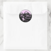 Big White Canada lichtroze snowboard kunst sticker (Tas)