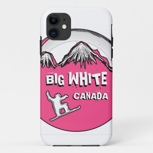 Big White Canada roze snowboard iPhone 5 hoesje (Achterkant)