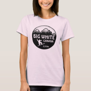 Big White Canada roze snowboard kunst dames t-shir T-shirt