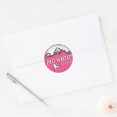 Big White Canada roze thema snowboarder stickers (Envelop)