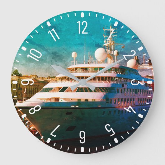 Big White Cruise Ship Grote Klok (Voorkant)