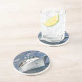 Big White Cruise Ship Zandsteen Onderzetter (Zijkant)