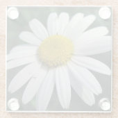Big White Daisy Glazen Onderzetter (Achterkant)