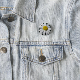 Big White Daisy Ronde Button 3,2 Cm