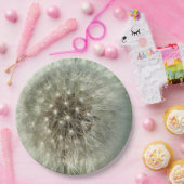 Big White Dandelion Papieren Bordje (Feest)