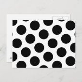 Big White en Black Polka Dots Briefkaart (Voorkant / Achterkant)