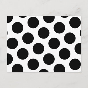 Big White en Black Polka Dots Briefkaart