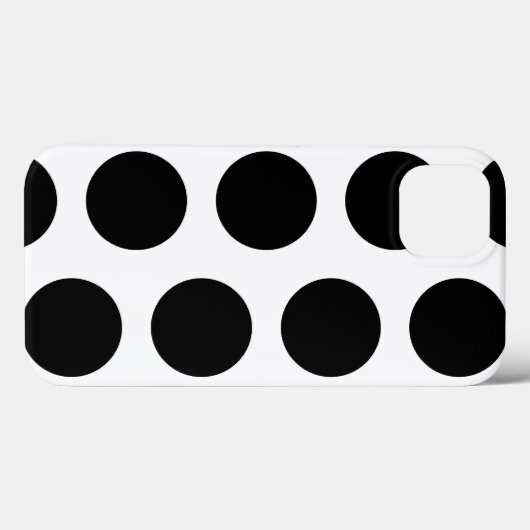 Big White en Black Polka Dots Case-Mate iPhone Case (Achterkant (horizontaal))