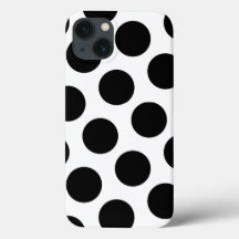 Big White en Black Polka Dots