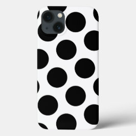 Big White en Black Polka Dots Case-Mate iPhone Case