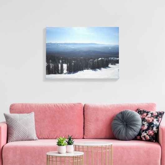 Big White Mountain Canvas Afdruk (Insitu (Woonkamer))