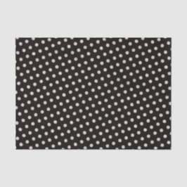 Big White Polka Dots on Black Tissuepapier