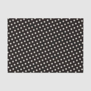 Big White Polka Dots on Black Tissuepapier