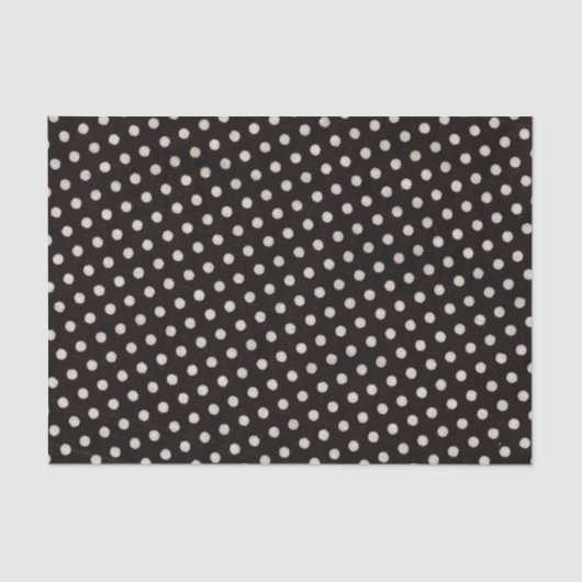 Big White Polka Dots on Black Tissuepapier (Voorkant)