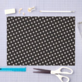 Big White Polka Dots on Black Tissuepapier (Craft)